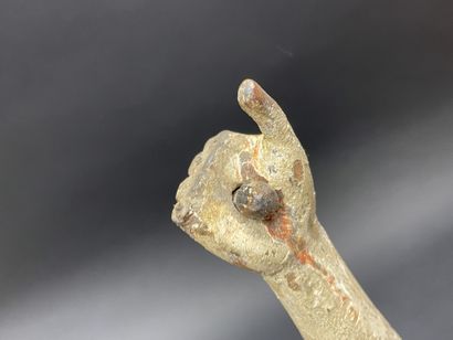 Crucifix Christ in polychrome carved wood...