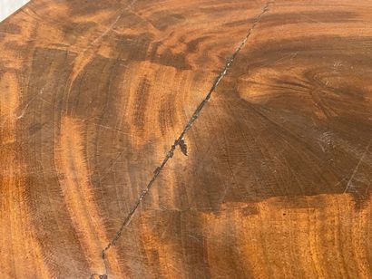 Mahogany veneered working table, underlined...