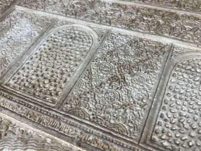 Model of the Alhambra Gate in plaster, velvet...