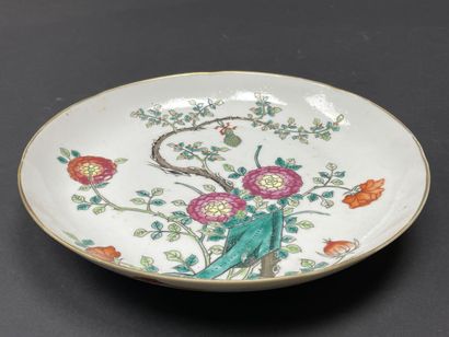 Pair of Chinese porcelain dishes, decorated...