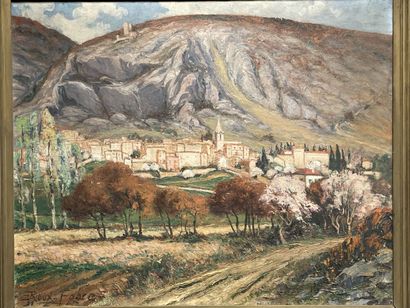 Émile ROUX-FABRE (XIX-XX) 
Village au pieds...