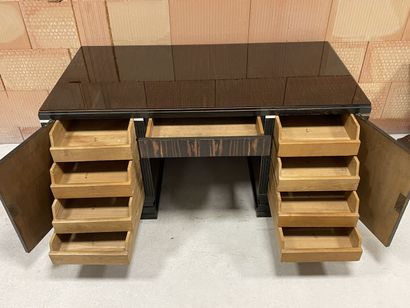 Cabinet de travail en placage d'ébène de...