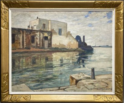 Henri DABADIE (1867-1949)
La drague du Port...