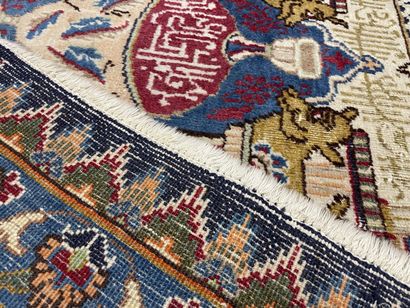 Oriental wool carpet, richly decorated.
KASHMAR,...