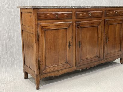 Moulded walnut sideboard, enfilade style,...