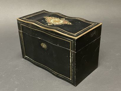 Cigar and tobacco humidor in blackened wood...