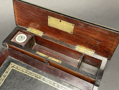 Lady's writing desk in blackened wood and...