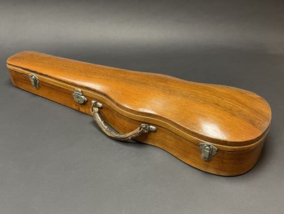 Violin in case, bearing a label 