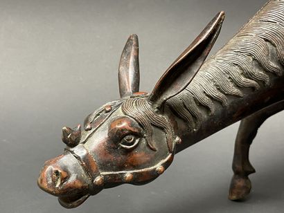 JAPON fin XIX°
TOBA sur sa mule.
Epreuve...