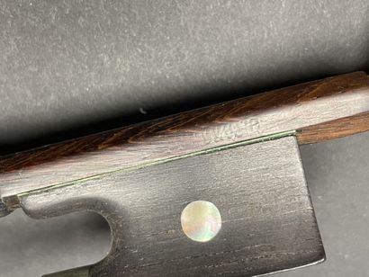 Violin in case, bearing a label 