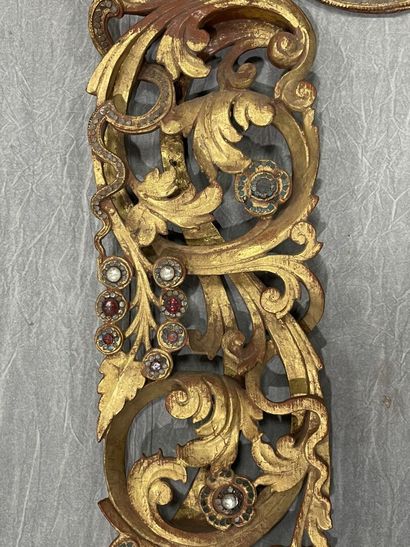 Mandorla-shaped portico with finely carved...