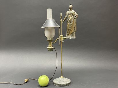 Electrically mounted kerosene lamp topped...
