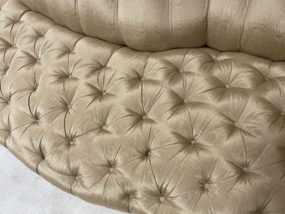 Boundary sofa, upholstered in beige moiré...