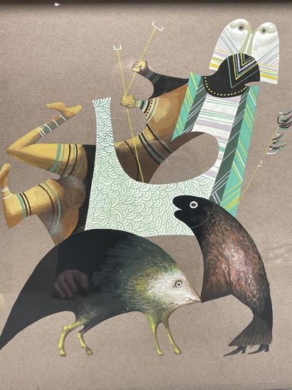 Jules PERAHIM (1914-2008)
Bestiary. 
Gouache...