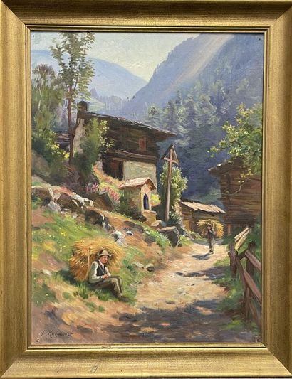 Fritz Edouard HUGUENIN-LASSAUGUETTE (1842-1926)
Paysage...