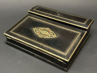 Lady's writing desk in blackened wood and...