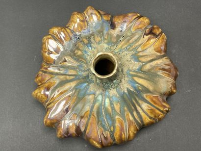 Gilbert METENIER (1876-?).
Grand vase coloquinte...