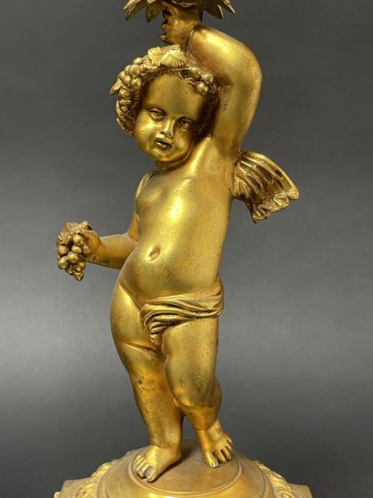 *Bronze mantelpiece with clock and pair of...