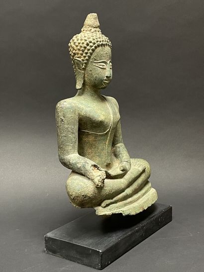 Seated Maravijaya Buddha
Sculpture in lost-wax...