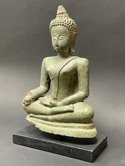 Seated Maravijaya Buddha
Sculpture in lost-wax...