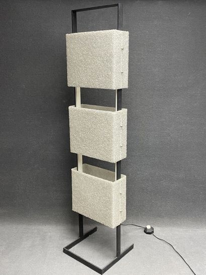 Metal floor lamp with three perspex shades.
Circa...