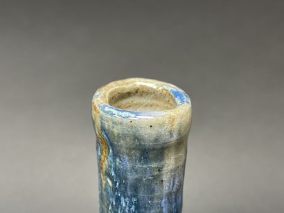 Alain GAUDEBERT (1937 ) 
Brown enameled raku...