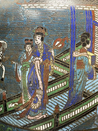 JAPON début XX°
Paire de grands vases en...