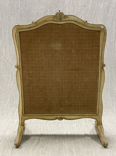 Molded wood and tapestry fireside.
Louis...