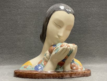 Marcel GUILLARD Etling edition. 
Woman with...