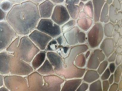 Lamp in metal and granite glass.
Circa 1970.
H:...