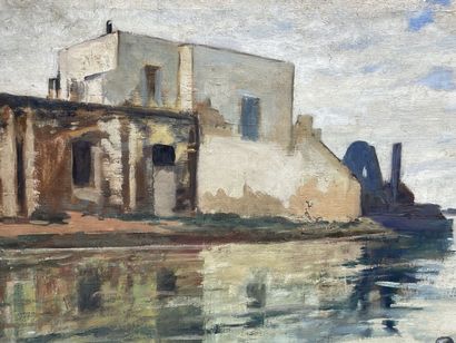 Henri DABADIE (1867-1949)
La drague du Port...