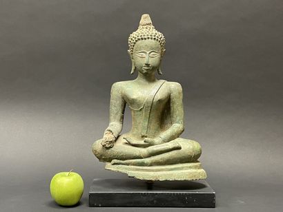 Seated Maravijaya Buddha
Sculpture in lost-wax...