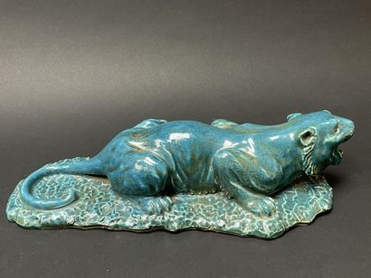 PRIMAVERA. 
Ceramic lioness, signed. 
9 x...