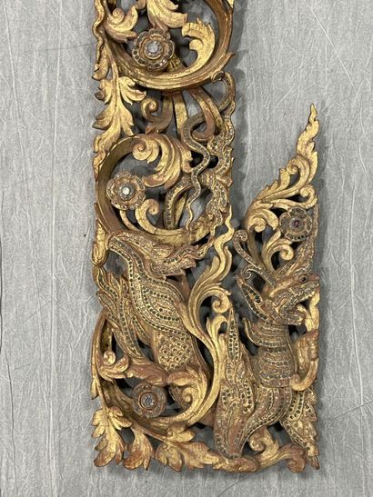 Mandorla-shaped portico with finely carved...