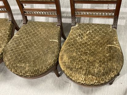Suite of four mahogany and mahogany veneered...
