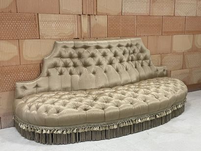 Boundary sofa, upholstered in beige moiré...