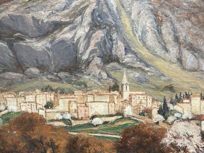 Émile ROUX-FABRE (XIX-XX) 
Village au pieds...