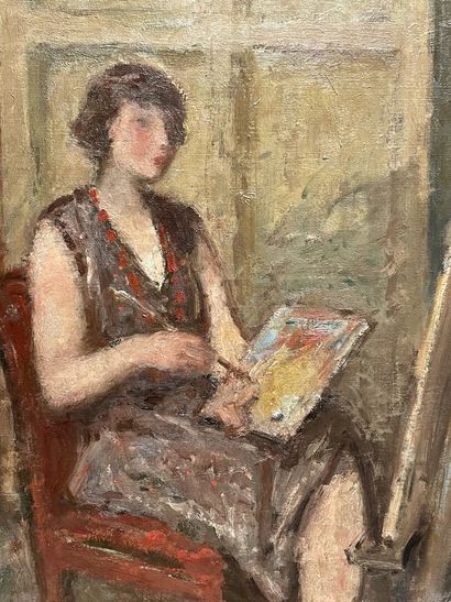Georges D'ESPAGNAT (1870-1950) 
Portrait...
