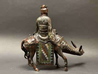 JAPON fin XIX°
TOBA sur sa mule.
Epreuve...