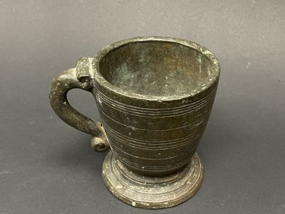 Apothecary mortar with stylized handle. Without...