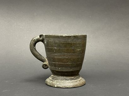 Apothecary mortar with stylized handle. Without...