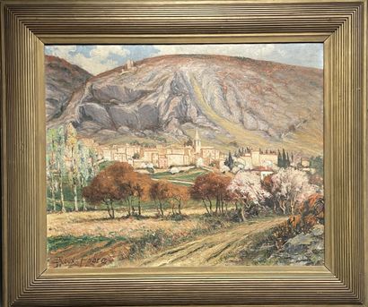 Émile ROUX-FABRE (XIX-XX) 
Village au pieds...