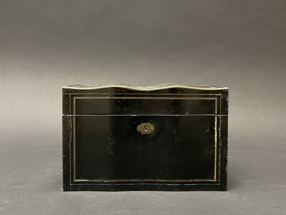 Cigar and tobacco humidor in blackened wood...