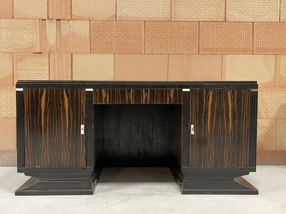 Cabinet de travail en placage d'ébène de...