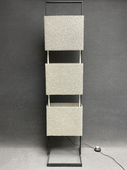 Metal floor lamp with three perspex shades.
Circa...