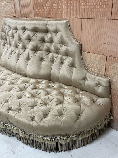 Boundary sofa, upholstered in beige moiré...