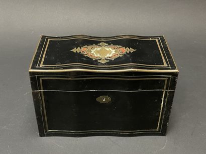 Cigar and tobacco humidor in blackened wood...