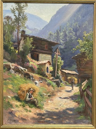 Fritz Edouard HUGUENIN-LASSAUGUETTE (1842-1926)
Paysage...