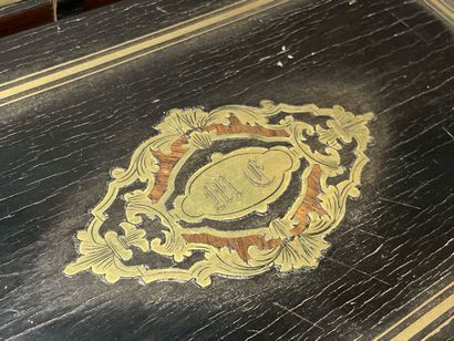 Lady's writing desk in blackened wood and...