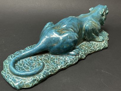 PRIMAVERA. 
Ceramic lioness, signed. 
9 x...